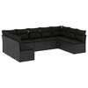 vidaXL sofas&aelig;t til haven 9 dele med hynder polyrattan sort