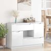 vidaXL Sideboard H&oslash;j gloss hvid 100 x 30 x 65,6 Konstrueret tr&aelig;