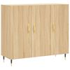 vidaXL skab 90x34x80 cm konstrueret tr&aelig; r&oslash;get egetr&aelig;sfarve