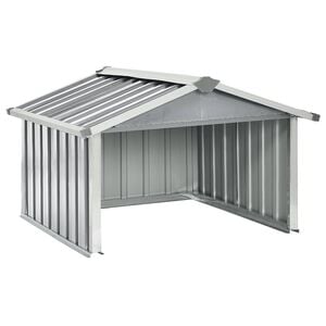 vidaXL garage til robotpl&aelig;neklipper 92x97x63 cm galvaniseret st&aring;l gr&aring;