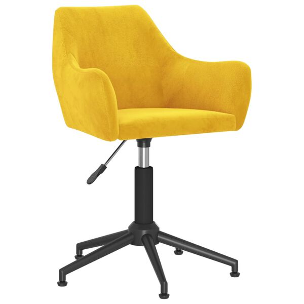 vidaXL drejelige spisebordsstole 6 stk. fl&oslash;jl sennepsgul