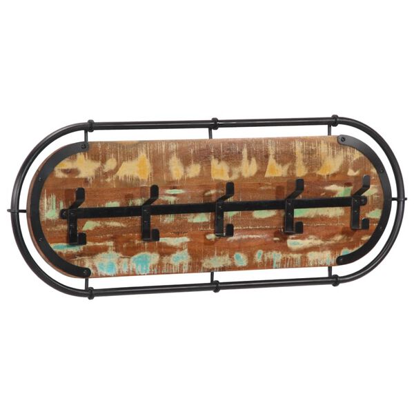 vidaXL v&aelig;gh&aelig;ngt knager&aelig;kke 5 knager massivt genbrugstr&aelig;