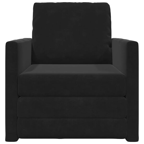 vidaXL Sovesofa Sort 74 x 77 x 81 cm Fl&oslash;jl