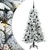 vidaXL Kunstigt Hinged Juletr&aelig; med 150 LED'er Hvid 150 cm PE og PVC