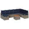 vidaXL Havesofa S&aelig;t 9 stk. Gr&aring; polyrattan