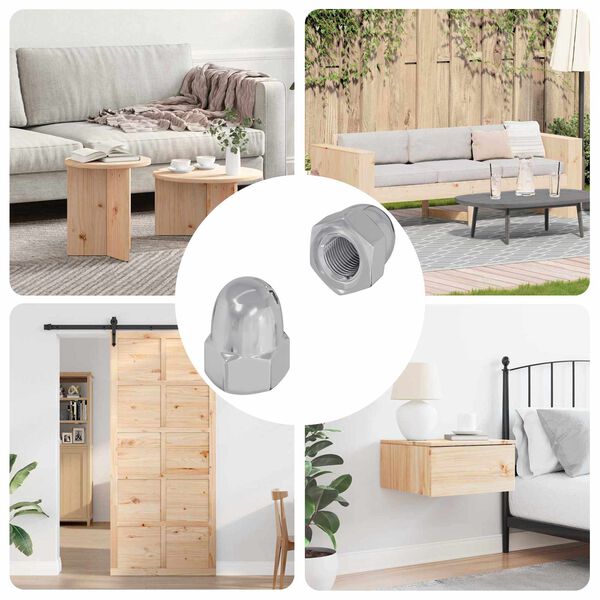 vidaXL Skruen 2 pcs S&oslash;lv M6 x 10 mm Jern