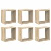 vidaXL v&aelig;ghylder 6 stk. 26x15x26 cm kubeformet sonoma-eg