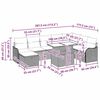 vidaXL Havesofa S&aelig;t med pude med opbevaring 9 pcs Gr&aring; Poly rattan