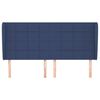 vidaXL sengegavl med kanter 163x23x118/128 cm stof bl&aring;