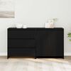 vidaXL Sideboard med skuffe 2 pcs Sort 70 x 41 x 75 cm Konstrueret tr&aelig;