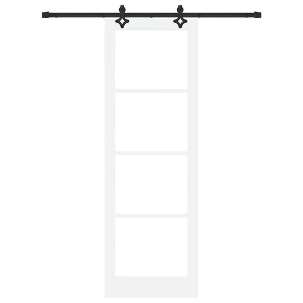 vidaXL Skyded&oslash;r ORKDAL Hvid og sort 78 x 232 cm