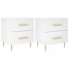 vidaXL sengeborde 2 stk. 40x35x47,5 cm konstrueret tr&aelig; hvid