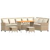 vidaXL sofas&aelig;t til haven 4 dele med hynder L-formet polyrattan beige