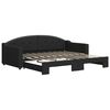 vidaXL daybed med udtr&aelig;k 90x190 cm stof sort
