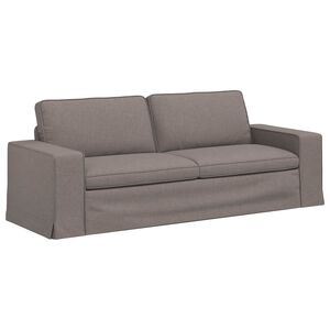 vidaXL Sofa Gr&aring;brun 222 x 80 x 82 cm Stof