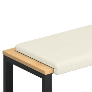vidaXL B&aelig;nkpude cordfl&oslash;jl Cremefarvet Dybde 35 cm