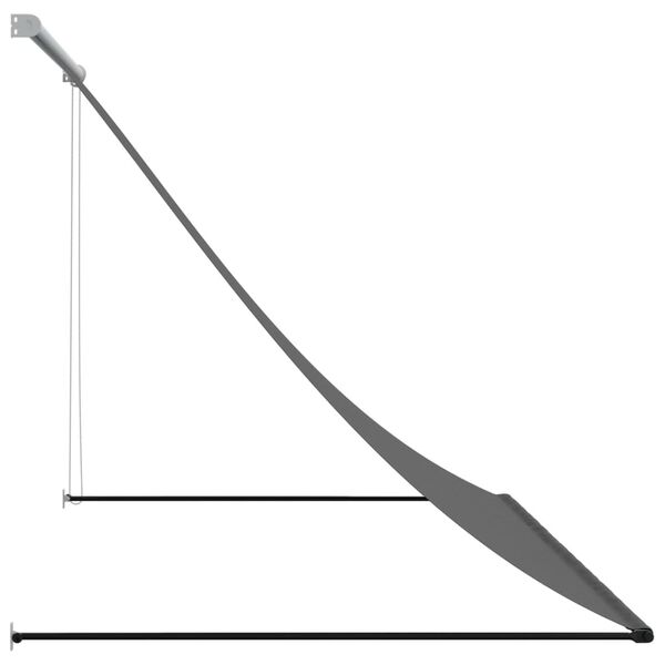 vidaXL markise 250x150 cm sammenrullelig stof og st&aring;l antracitgr&aring;