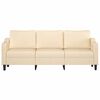 vidaXL 3-personers sofa 210 cm stof cremefarvet