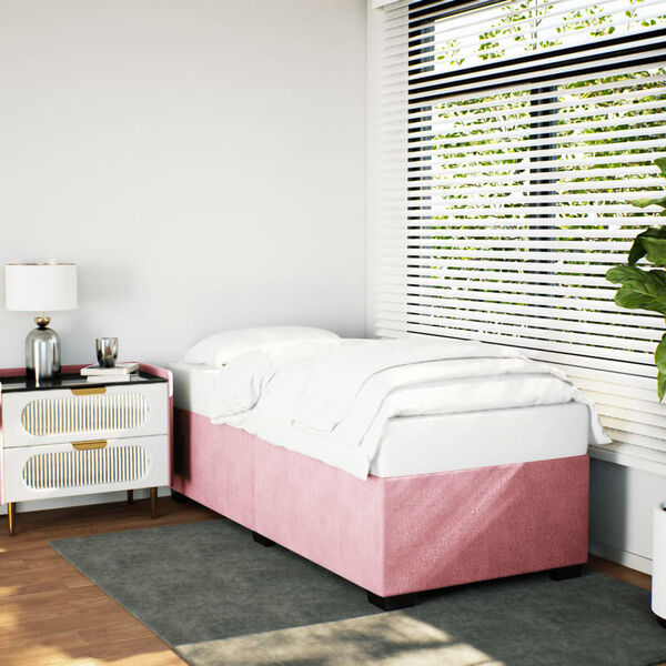 vidaXL sengeramme 90x190 cm fl&oslash;jl pink