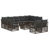 vidaXL Havesofa S&aelig;t 12 stk. Gr&aring; polyrattan