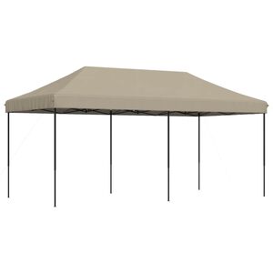 vidaXL Party Tent 292 x 580 x 315 cm Gr&aring;brun Oxford stof