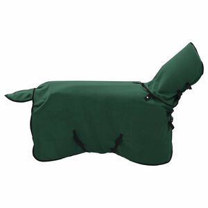 vidaXL Hestet&aelig;ppe M&oslash;rkegr&oslash;n 75 cm Polyester Fleece