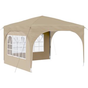 vidaXL Pop-up Festtelt 290 x 290 x 245 cm Cremefarvet