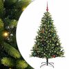 vidaXL Kunstig h&aelig;ngslet juletr&aelig; med 150 LED-lys Gr&oslash;n 150 cm PVC og PE