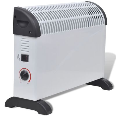 Hvidt elektrisk varmeapparat med 3 varmeindstillinger 2000 W