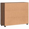 vidaXL Sideboard med hylde Brun eg 88,5 x 30,5 x 73 cm Konstrueret tr&aelig;