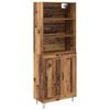 vidaXL Highboard 2 stk. Gammelt tr&aelig; 69,5 x 34 x 180 cm