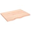 vidaXL v&aelig;ghylde 80x60x(2-4) cm ubehandlet massivt egetr&aelig;