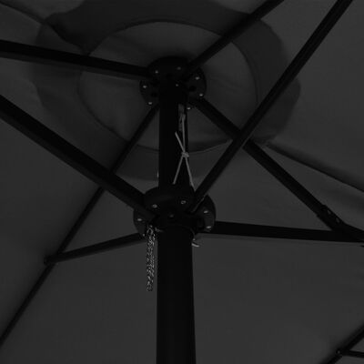 vidaXL udendørs parasol med aluminiumsstang 460 x 270 cm antracitgrå
