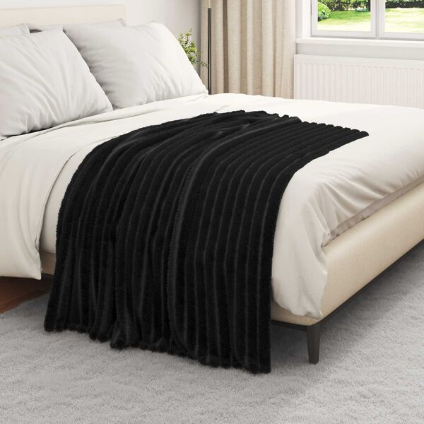 vidaXL Kastet&aelig;pper 6 pcs Sort 150 x 130 cm Fleece