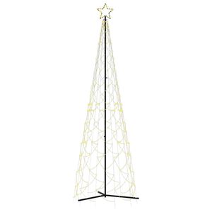 vidaXL juletr&aelig; med kogle, varm hvid, 500 LED'er, 100x300 cm
