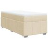 vidaXL kontinentalseng med madras 90x200 cm stof cremefarvet