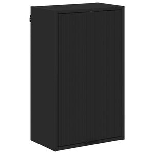 vidaXL Badev&aelig;relsesskab Sort 39 x 23,5 x 65 cm Konstrueret tr&aelig; & Metal