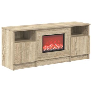 vidaXL Elektrisk pejs Sonoma-eg 98 x 28,5 x 40,5 cm Konstrueret tr&aelig;