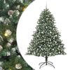 vidaXL Kunstigt juletr&aelig; Gr&oslash;n 210 cm PVC og plastik og st&aring;l