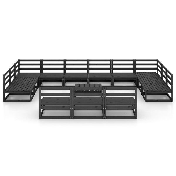 vidaXL loungesæt til haven 14 dele massivt fyrretræ