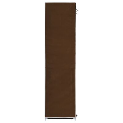 vidaXL klædeskab med rum og tøjstang 150 x 45 x 175 cm stof brun