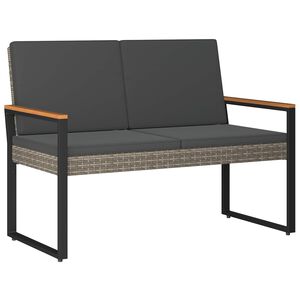 vidaXL Udend&oslash;rs b&aelig;nk 2 -Seater 107 x 61 x 80 cm polyrattan Rektangul&aelig;r