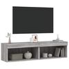 vidaXL tv-borde 2 stk. 60x30x30 cm med LED-lys gr&aring; sonoma-eg