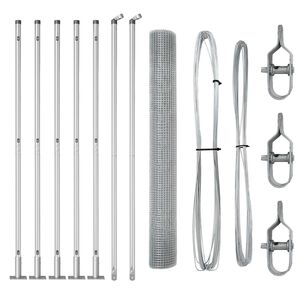 vidaXL Svejset Tr&aring;dhegn med Betonsokkel 10 x 1 m Galvaniseret st&aring;l