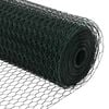 vidaXL Hegnsp&aelig;l Gr&oslash;n 25 x 0,4 m (25 mm mesh) St&aring;l og PVC
