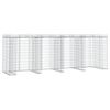 vidaXL gabionv&aelig;g til skraldespand 350x91x120 cm galvaniseret jern
