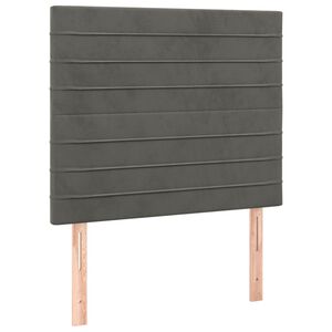 vidaXL sengegavl m&oslash;rkegr&aring; 80x5x118/128 cm fl&oslash;jl