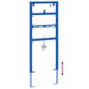 vidaXL Badeværelse Væg Støtte Blå 50 x 17.5 x 136 cm Stål