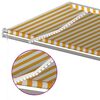 vidaXL markise m. LED + vindsensor 600x300 cm automatisk gul/hvid