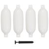 vidaXL b&aring;dfendere til b&aring;d 4 stk. 58,5x16,5 cm PVC hvid